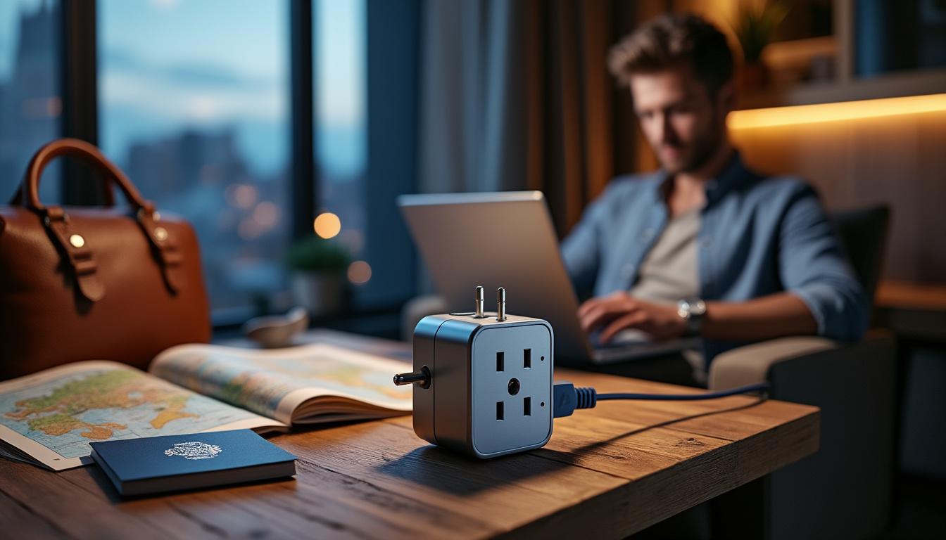 découvrez notre adaptateur universel de voyage, conçu pour vous permettre de vous brancher facilement partout dans le monde. que vous voyagiez en europe, en asie ou en amérique, cet accessoire compact et pratique garantit une compatibilité avec divers types de prises. voyagez l'esprit tranquille et restez connecté avec notre adaptateur fiable et efficace.
