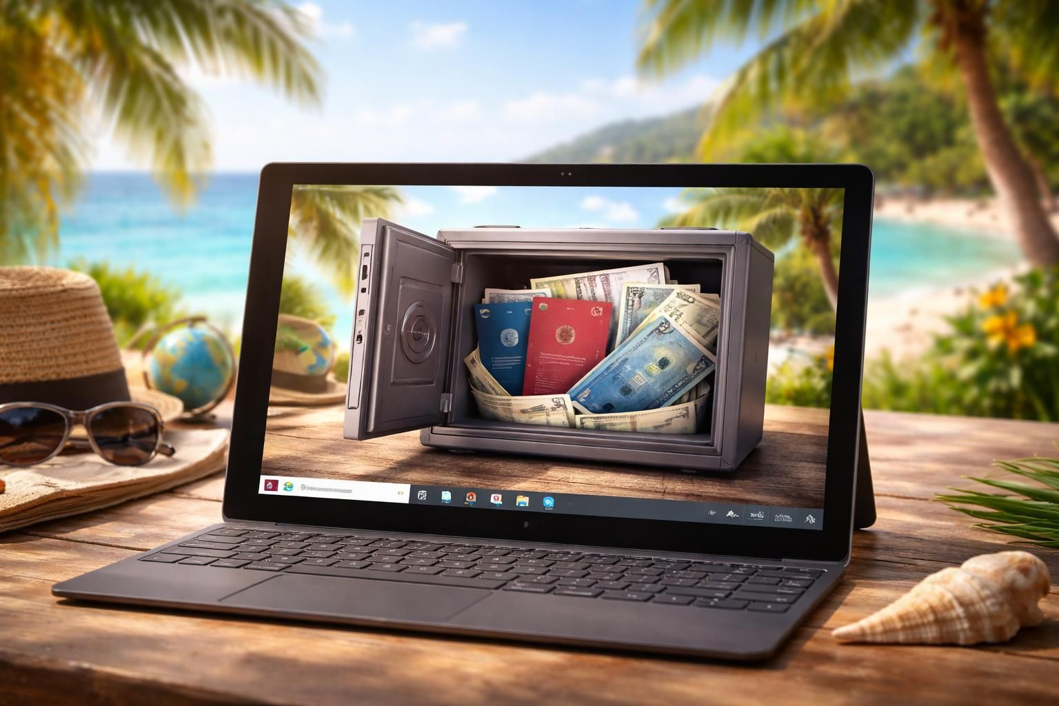 protégez vos documents de voyage avec un coffre-fort numérique sur votre tablette windows pendant vos vacances. sécurité et praticité assurées pour vos papiers importants.