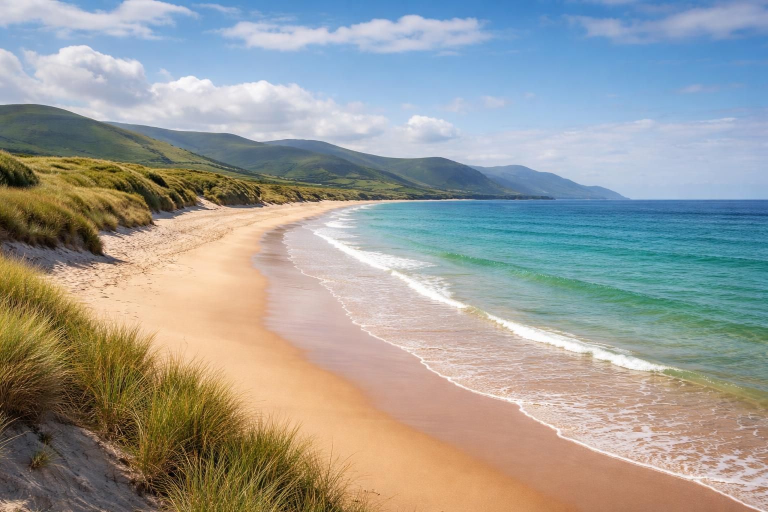 explorez rossbeigh strand en irlande, un lieu exceptionnel aux paysages naturels préservés, plages immaculées et panoramas à couper le souffle.