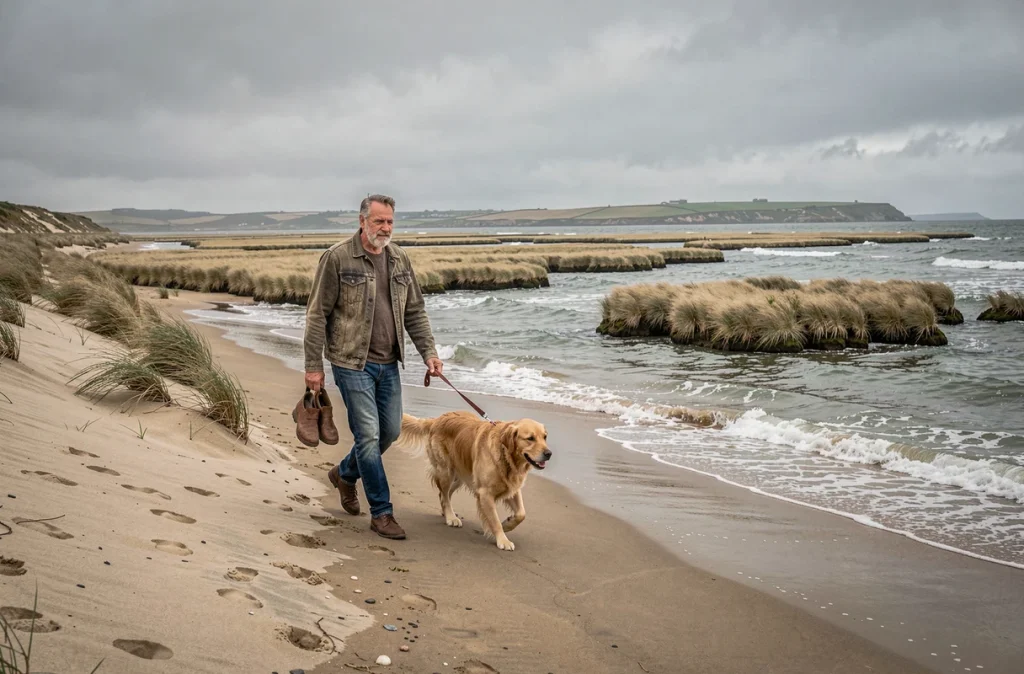 La plage sauvage de Pen Bron à La Turballe avec les marais salants de la presqu'île de Guérande